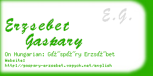 erzsebet gaspary business card